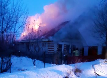 В Красногорском сгорел частный дом