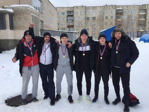 На снимке: Дмитрий Литвяков, Иван Суровцев, Дмитрий Масловский, Джавид Гильманов, Дмитрий Вахрушев, Алексей Логинов 