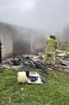 Огнеборцы ПЧ №105 оперативно потушили пожар в поселке Красногорском
