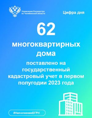В Челябинской области поставлены на кадастровый учет 62 новых многоквартирных дома