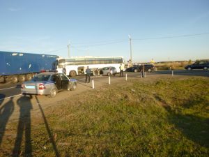 На автодороге Челябинск–Троицк, в районе поселка Красногорский Еманжелинского района, произошла авария