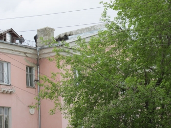 На крыше дома на улице Ленина на следующий день 