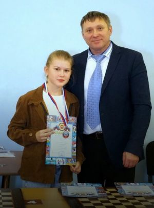 Софья Самойлова заняла третье место на областном турнире по русским шашкам в Еткуле