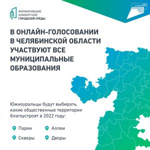 Проголосовать за объекты благоустройства могут жители всех 43 муниципалитетов Челябинской области