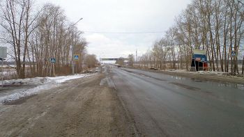 Место аварии в Еманжелинске