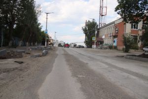 В поселке Красногорском идет ремонт улицы Лермонтова