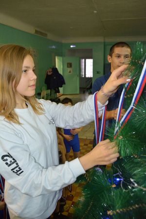 Красногорские борцы и шахматисты оригинально нарядили елку – медалями