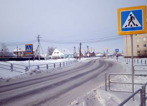 В Еманжелинске установлены новые современные дорожные знаки «Пешеходный переход»