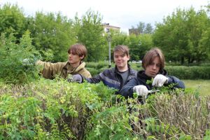 В Еманжелинске ведутся работы по благоустройству дворов, скверов, памятных мест