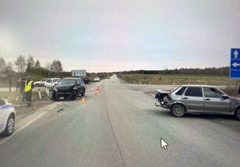 На дороге, ведущей в Зауральский, в аварии пострадали пассажиры отечественного авто