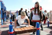 В Еманжелинске в школе № 5 открыли новую спортивную площадку ГТО